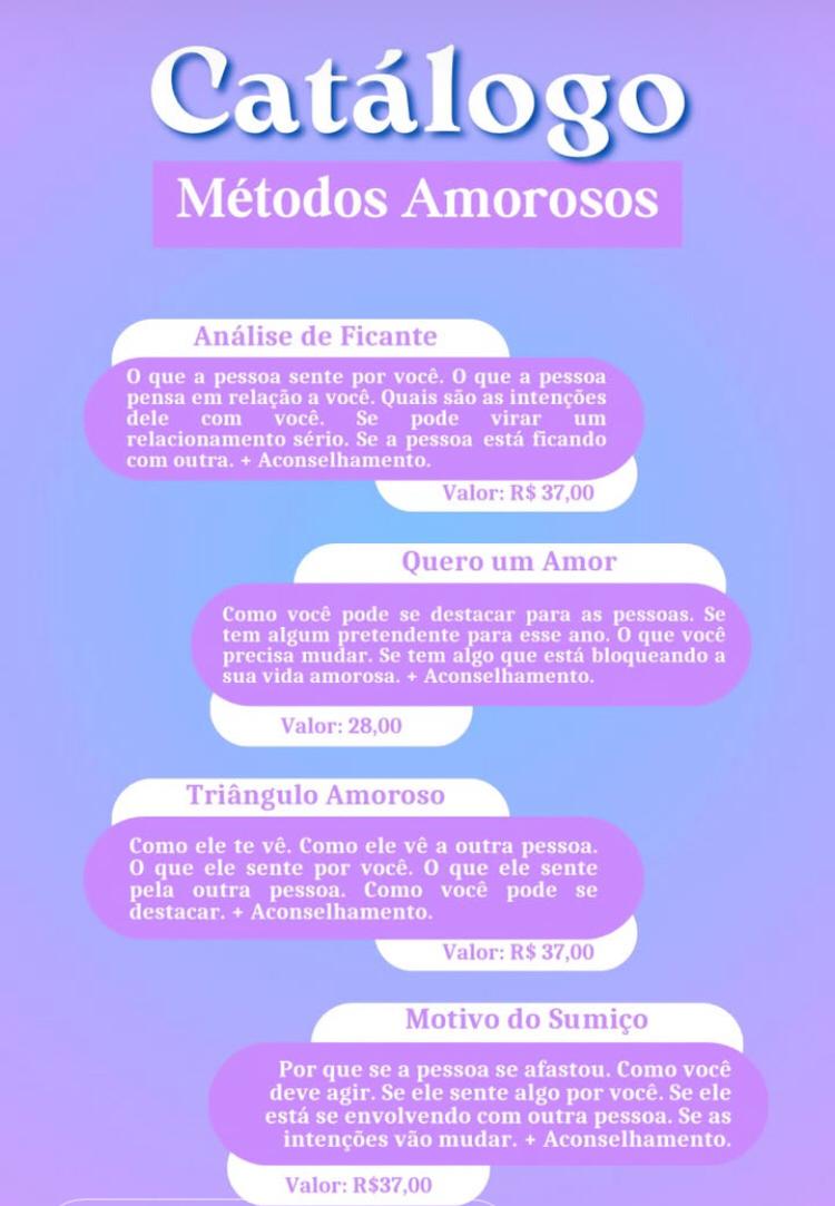 Catálogo Métodos Amorosos